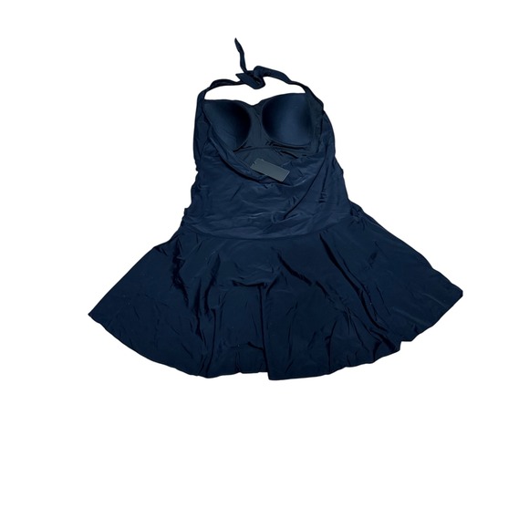 Tempt Me Other - Tempt Me Black Halter Ruched Swim Dress One Piece Swimsuit dress Marilyn monroe